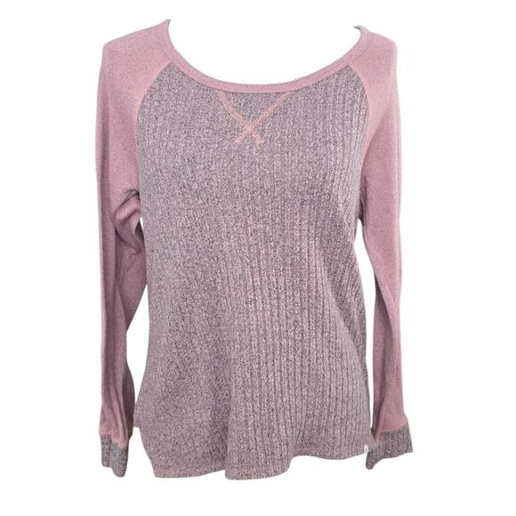 Lucky Brand Women's Size Small Pink Ribbed Matching Lounge Set - Picture 6 of 8